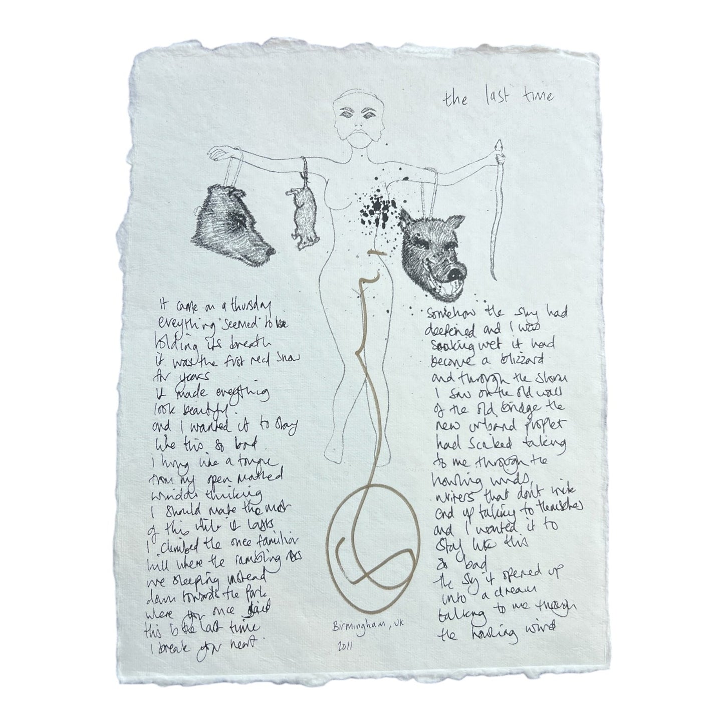 Carina Round Autographed Lyric Sheets on Cotton paper