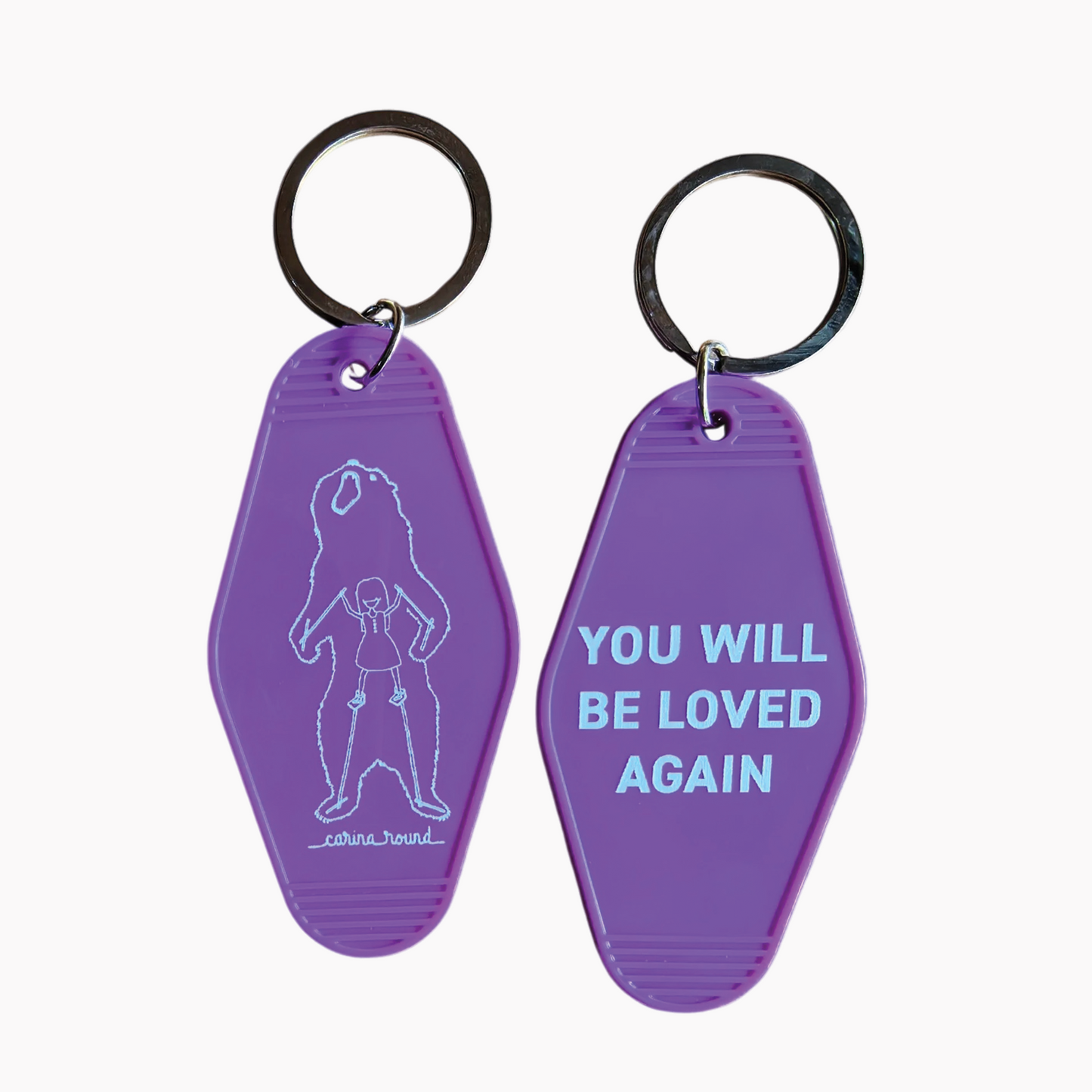 Carina Round 'YOU WILL BE LOVED' Motel 74 Key Keychain