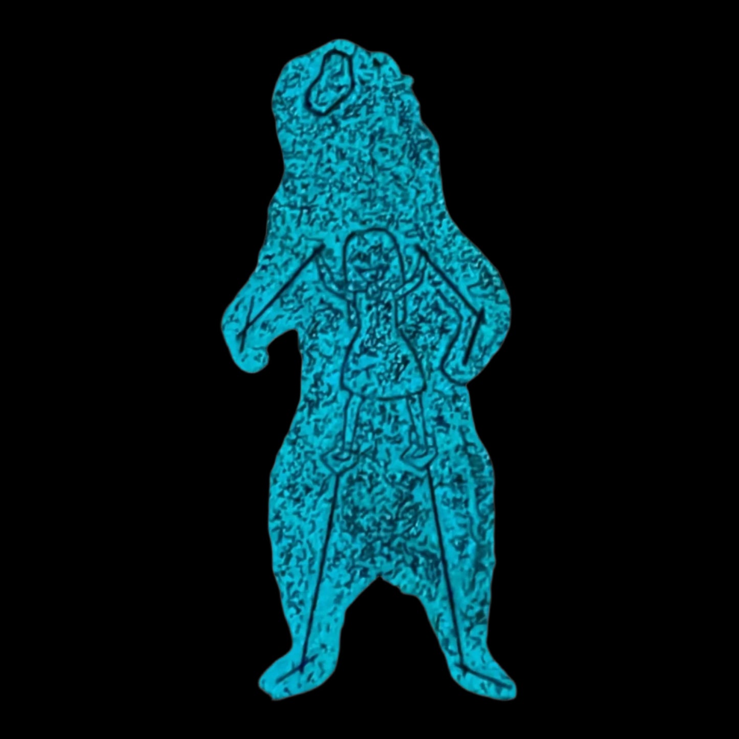 Carina Round GLOW IN THE DARK 'GOLDEN GLITTER' BEAR Variant enamel pin