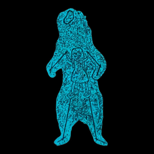 Carina Round GLOW IN THE DARK 'GOLDEN GLITTER' BEAR Variant enamel pin