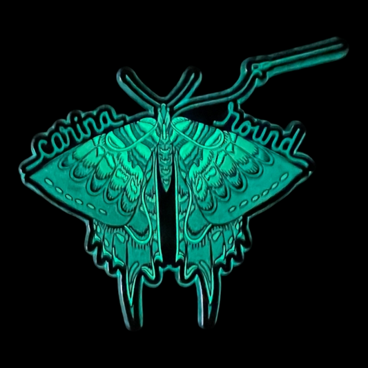 Carina Round Massive GLOW IN THE DARK 3" 'Butterfly' Pin XL SIZE